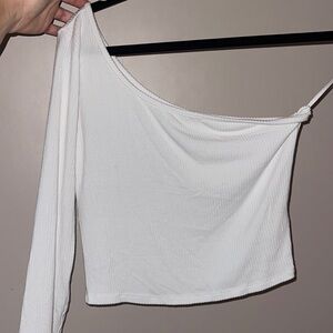 Ribbed One Shoulder crop top